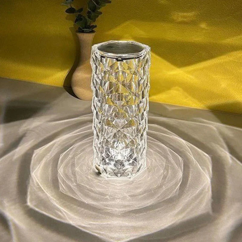 Luminária de Mesa Cristal LED USB Sensível ao Toque - 16 cores
