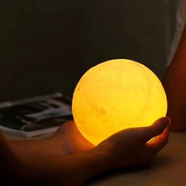 Luminária Lua Cheia Abajur Luz LED Sem Fio
