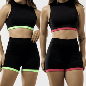 (Compre 1 Leve 2) Kit 2 Conjunto Fitness Feminino Gola Alta