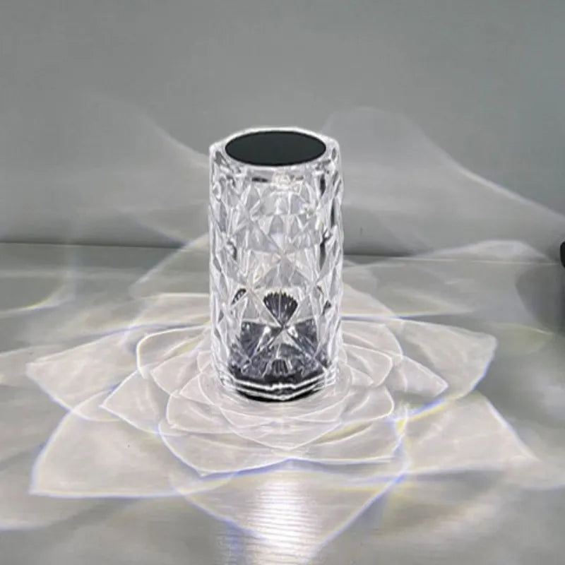 Luminária de Mesa Cristal LED USB Sensível ao Toque - 16 cores