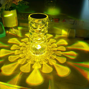 Luminária de Mesa Cristal LED USB Sensível ao Toque - 16 cores