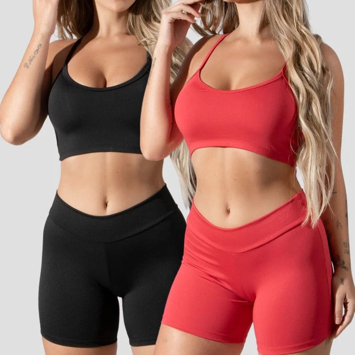 (Compre 1 Leve 2) Kit 2 Conjuntos Short Legging Top Alcinha