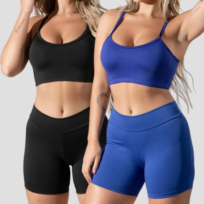 (Compre 1 Leve 2) Kit 2 Conjuntos Short Legging Top Alcinha