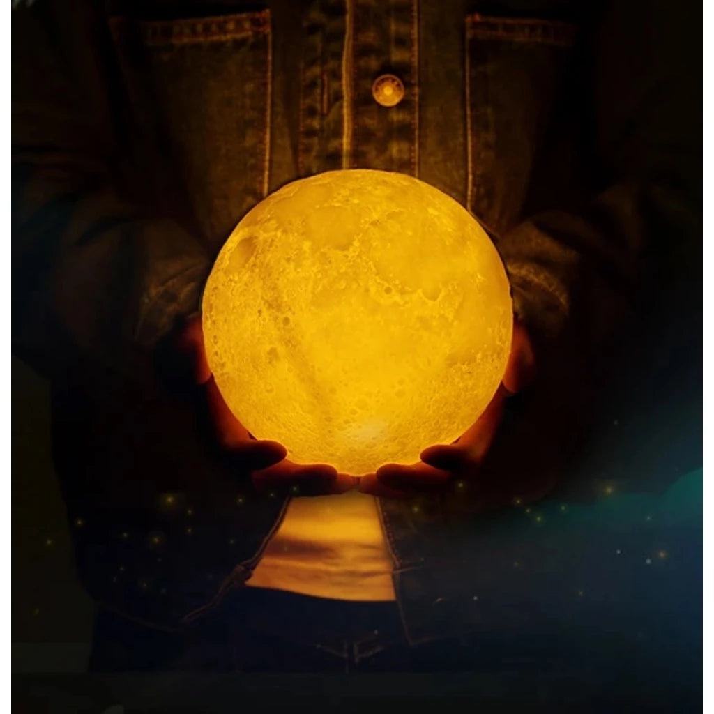 Luminária Lua Cheia Abajur Luz LED Sem Fio