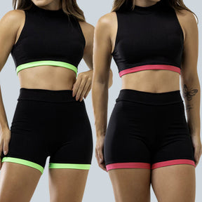 (Compre 1 Leve 2) Kit 2 Conjunto Fitness Feminino Gola Alta