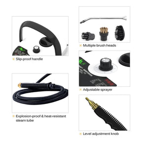 Limpador a Vapor Turbo Pressurizado 2500W Bivolt – Higienização Poderosa e Profunda + Brindes Escovas