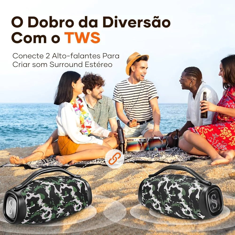 LANÇAMENTO | Caixa de Som Bluetooth 200W 39000mah EQ IPX6 Sabala DRa-909 Exclusiva | POTÊNCIA E GRAVE
