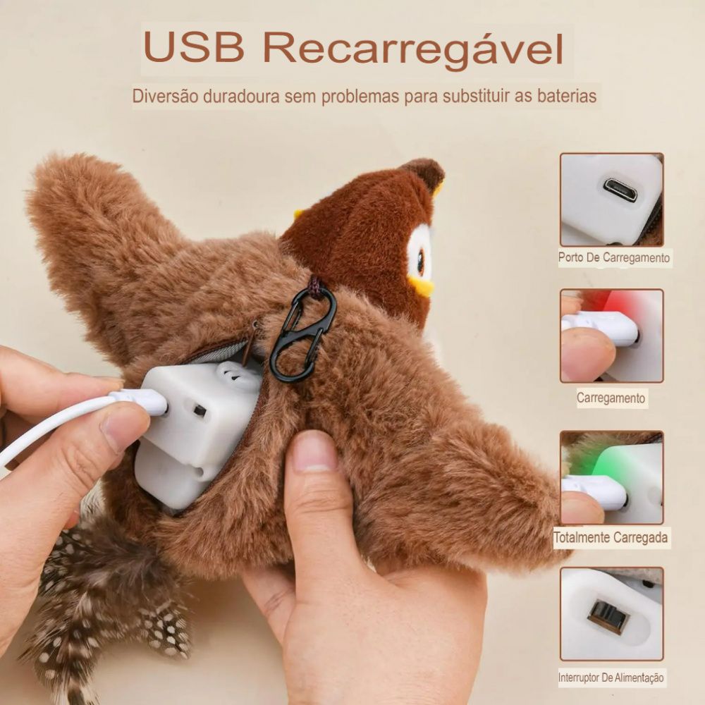 Super Passáro Brinquedo Interativo para Gatos