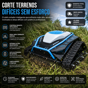 LANÇAMENTO | Cortador de Grama Robótico PowerTrak Alta Potência + Kit Brindes | Rápido e Eficaz