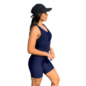 Kit 2 Macaquinhos Curto Fitness Com Bojo Removível Para Academia