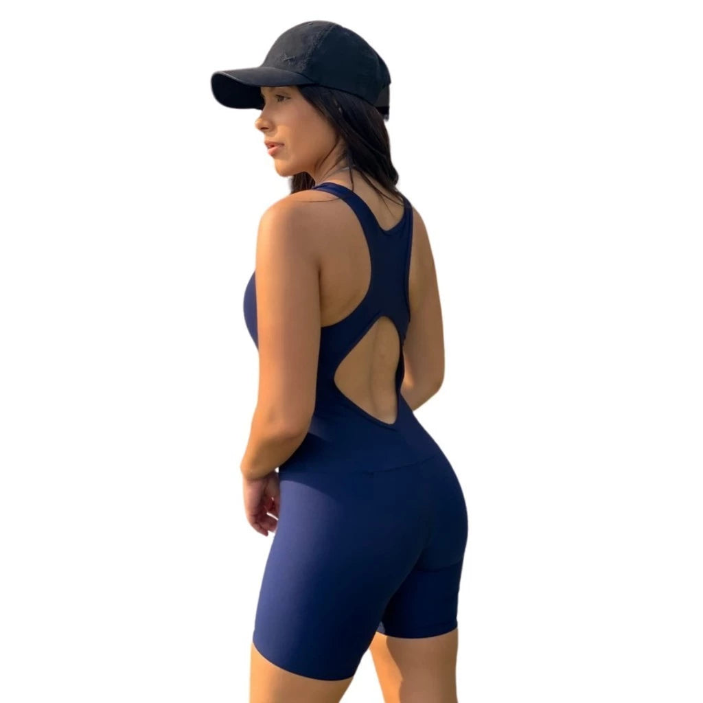 Kit 2 Macaquinhos Curto Fitness Com Bojo Removível Para Academia